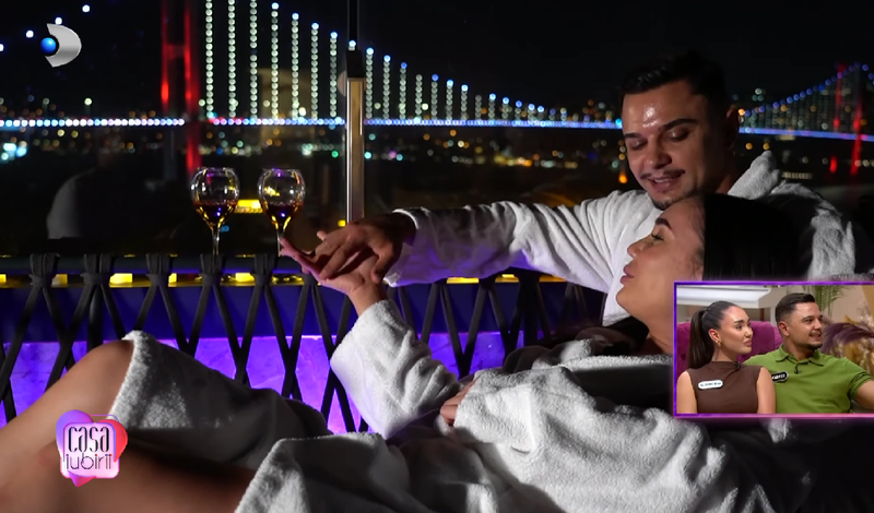 Andrei și Alexandrina, momente speciale la date la Istanbul