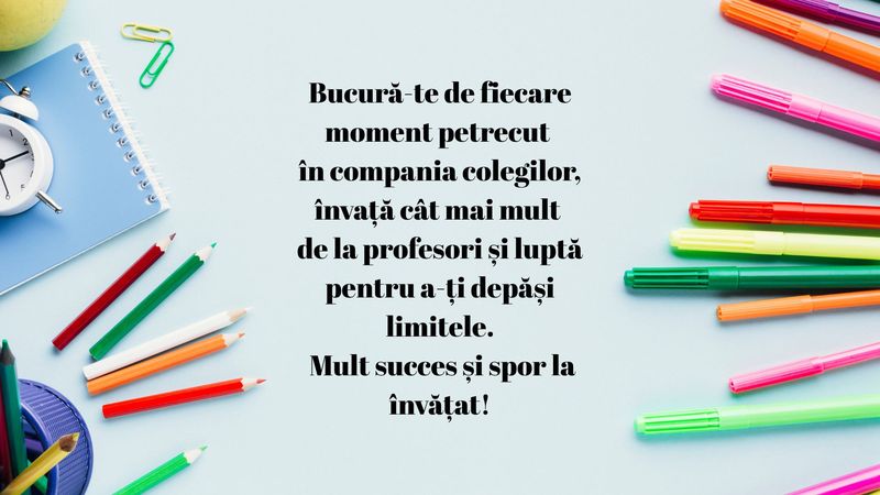 Mesaje și urări pentru începutul noului an școlar 