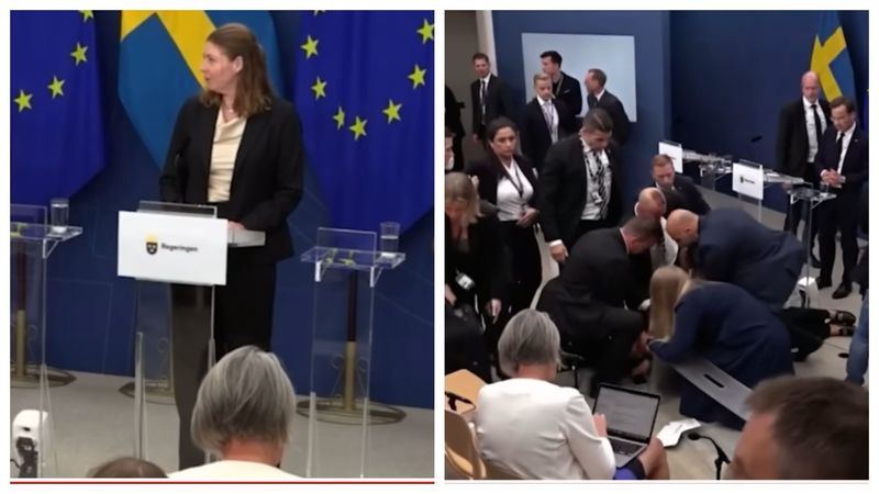 Imagini șocante! Noul ministrul al Sănătății din Suedia a leșinat &icirc;n timpul unei conferințe de presă. Care este motivul?