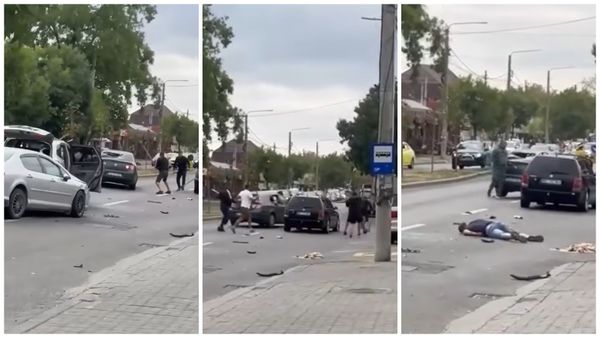 VIDEO Scene șocante s-au petrecut astăzi pe o stradă din Craiova. Două clanuri au fost implicate &icirc;ntr-o bătaie cu b&acirc;te, topoare și cuțite. O persoană a murit, iar alte patru au ajuns la spital. Motivul scandalului este HALUCINANT