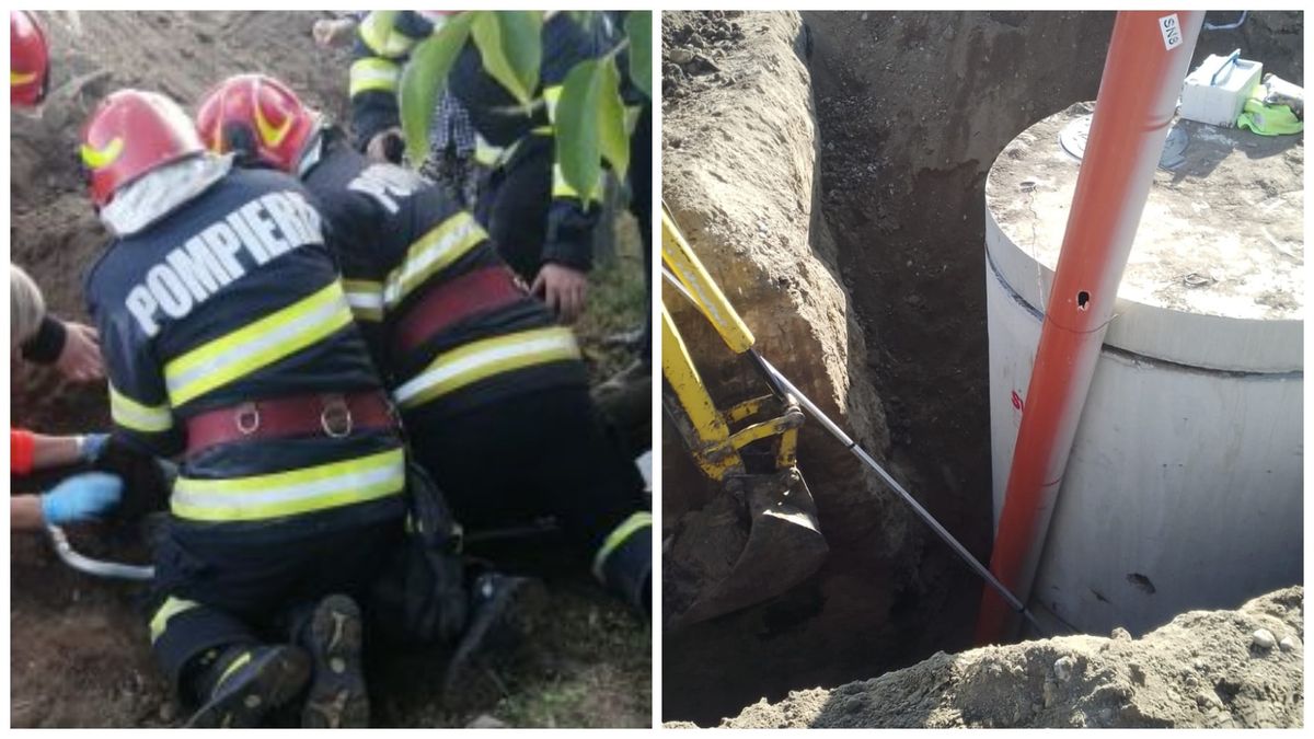 Bărbat surprins de un mal de pământ