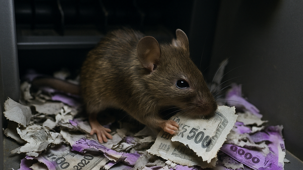 Marele jaf rozător! Sobolanul care a mâncat o avere dintr-un ATM: „S-a infruptat până la ultima suflare”