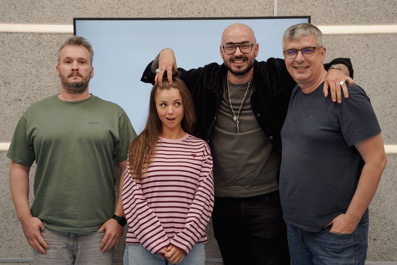 Victor Dorobanțu, în studioul Radio Impuls 