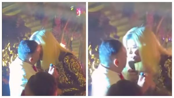 Momentul c&acirc;nd Adrian Minune și Loredana Groza se săruta pasional. Au curs comentariile după video-ul viral: &bdquo;La nunta asta și-au făcut toți de cap. Nevasta lui oare ce a zis?&rdquo;