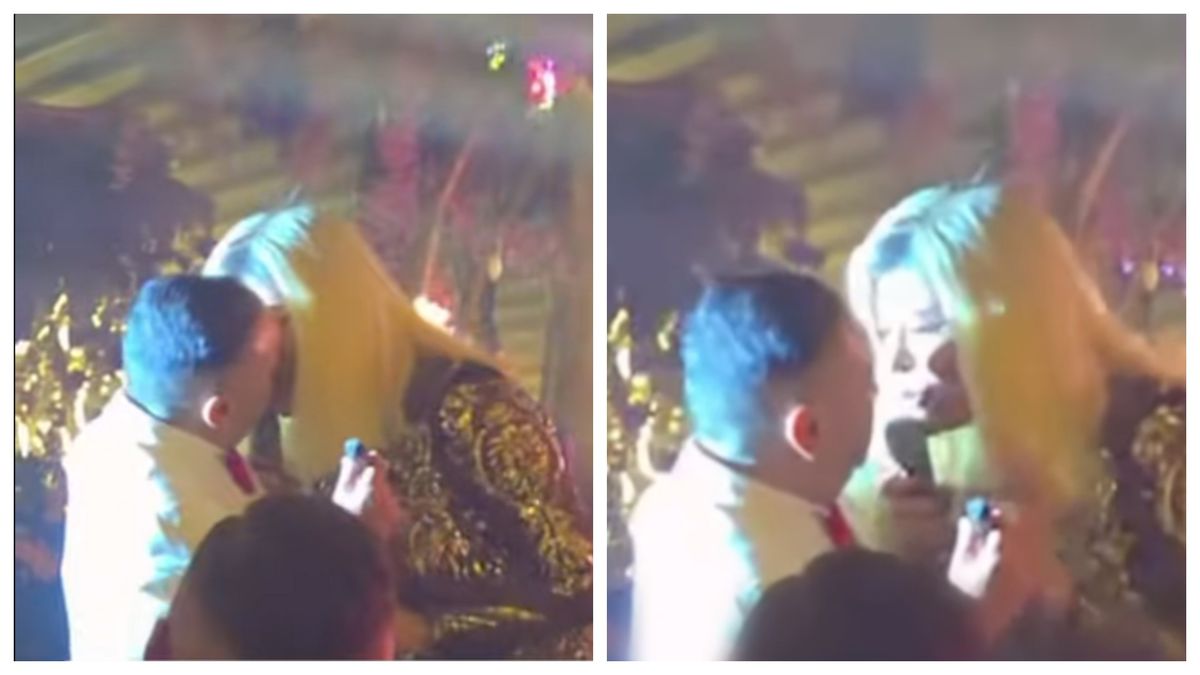 Momentul când Adrian Minune și Loredana se sărută pasional la o nuntă 