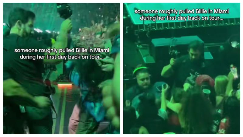 Billie Eilish, apucată violent de un fan &icirc;nfocat și tr&acirc;ntită la păm&acirc;nt &icirc;n timpul unui concert! Agenții de securitate au intervenit imediat