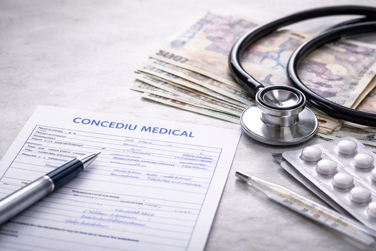 cum se calculeaza din feb 2026 concediul medical