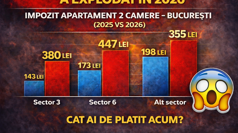 Lovitură pentru proprietari! Din 2026, impozitul pe clădiri crește considerabil față de anul trecut. La ce trebuie să se aștepte bucureștenii?
