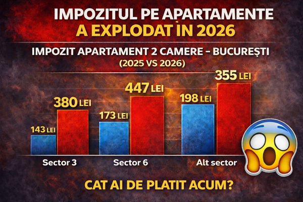 Lovitură pentru proprietari! Din 2026, impozitul pe clădiri crește considerabil față de anul trecut. La ce trebuie să se aștepte bucureștenii?
