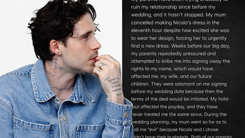 Brooklyn Peltz, primele declaratii publice despre ruptura de parintii lui, celebra familie Beckham: "&bdquo;Nu mă las controlat, mă apăr pentru prima dată &icirc;n viaţa mea&rdquo;