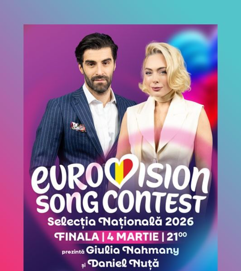 Giulia Nahmany şi Daniel Nuţă, gazdele finalei Selecţiei Naţionale pentru Eurovision