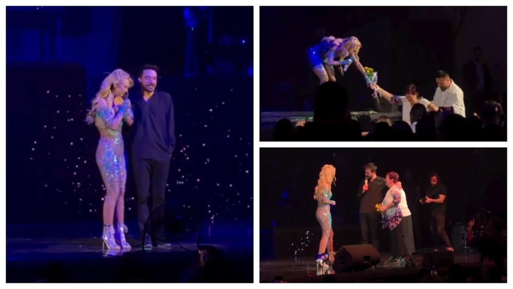 Moment copleșitor pentru Petrișor Ruge, coregraful Andreei Bălan! Artista i-a făcut o surpriză cu totul specială &icirc;n timpul concertului de la Sala Palatului. Cine a urcat pe scenă alături de ei? &bdquo;A venit de acasă de la tine să te vadă...&rdquo;