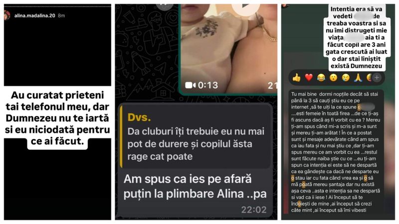Alina Mădălina a făcut publice conversațiile dintre ea și Ionuț, tatăl fiicei sale