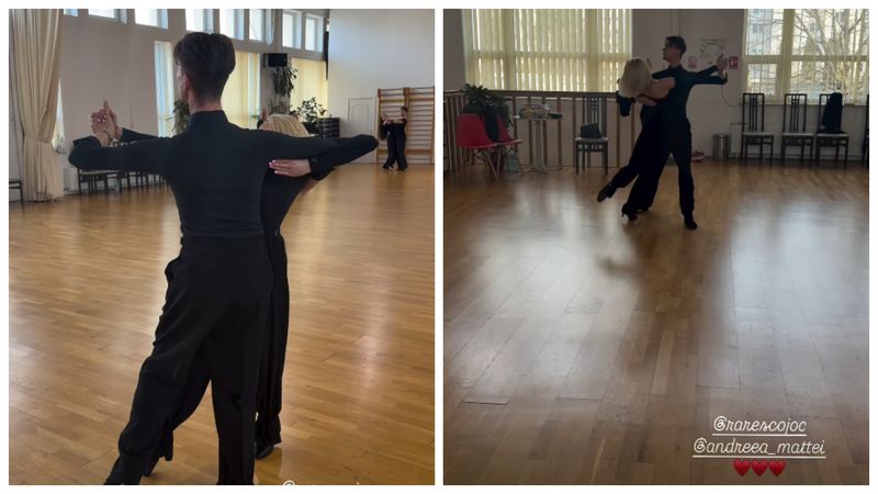 Imagini neașteptate cu Rareș Cojoc și partenera lui de dans 