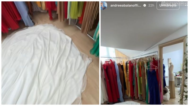 Andreea Bălan, primele imagini cu rochia de mireasă.