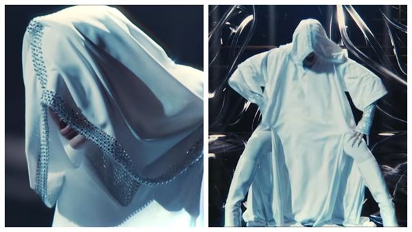 Cine este &bdquo;fantoma&rdquo; care a apărut pe scena de la Eurovision alături de Alexandra Căpitănescu? Personajul enigmatic a captat atenția tuturor &icirc;n timpul show-ului spectaculos