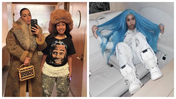 APARIȚIA TOTAL NEAȘTEPTATĂ a fiicei lui Kim Kardashian și a lui Kanye West! North s-a postat pe melodia unui rom&acirc;n, cu prazul &icirc;n m&acirc;nă