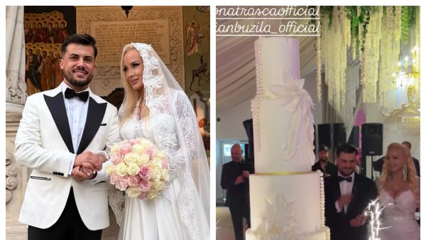 Imagini cu TORTUL SPECTACULOS de la nunta Simonei Trașcă. Vedeta și soțul ei, Marian Buzilă, au organizat o petrecere grandioasă &icirc;n ziua &icirc;n care și-au unit destinele &icirc;n fața lui Dumnezeu