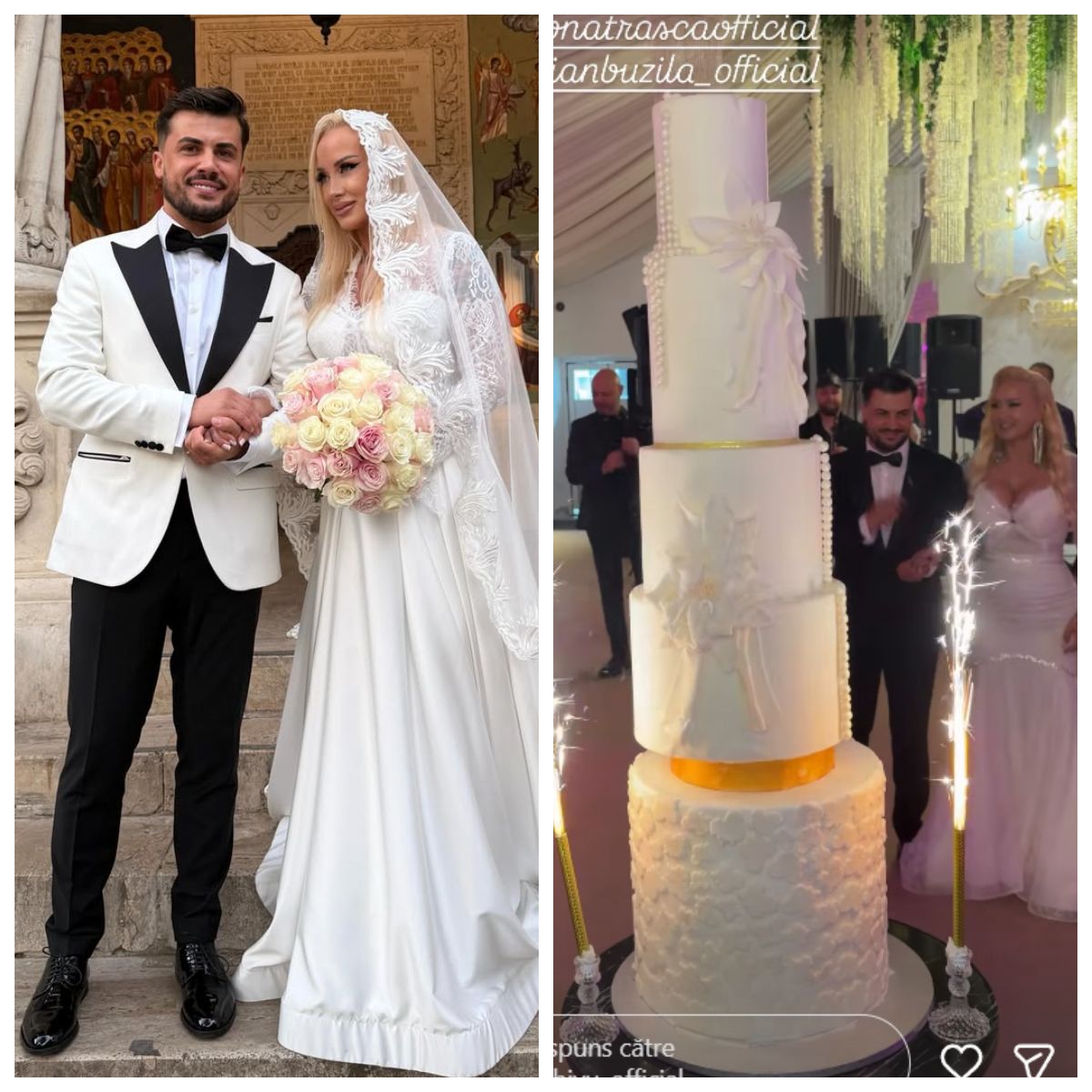 Imagini cu tortul de la nunta Simonei Trașcă 