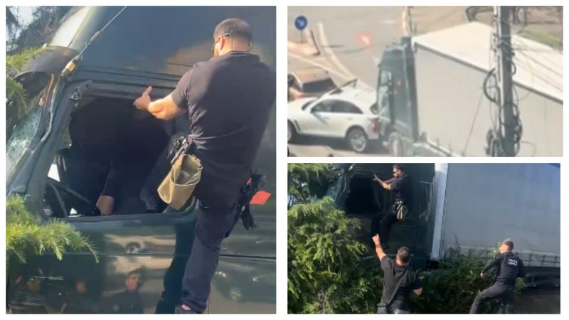 Șoferul de TIR a fost bătut la locul accidentului din Constanța