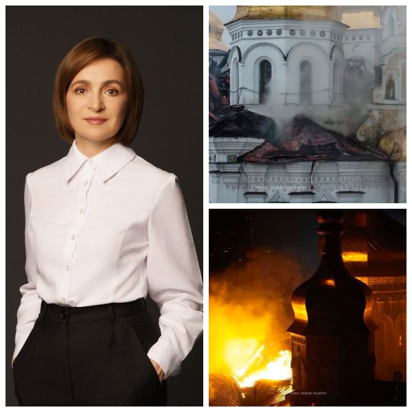 Maia Sandu, REACȚIE DEVASTATOARE după atacul asupra Catedralei Adormirii Maicii Domnului din Kiev: "Se pretind apărători ai valorilor creștine. Oameni nevinovați au fost omor&acirc;ți și răniți, iar..."