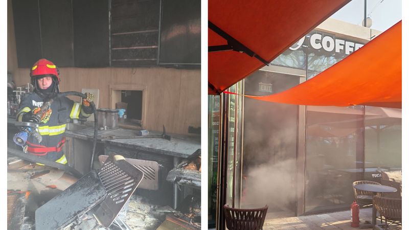INCENDIU la o cafenea din centrul Iașului. Au fost evacuate aproximativ 50 de persoane / Nu au fost &icirc;nregistrate victime