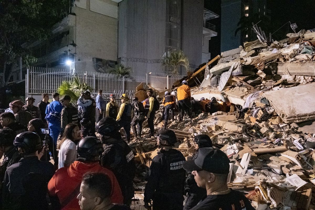 Cladire distrusa de cutremurele din Venezuela
