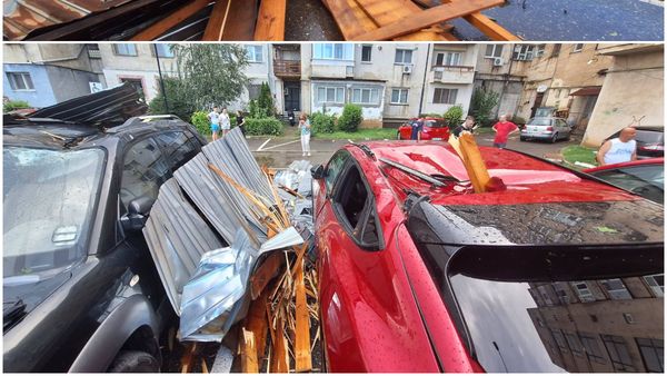 VIDEO: O furtună violentă a avut loc &icirc;n T&acirc;rgoviște. Peste 100 de apeluri la 112 și acoperișuri smulse de v&acirc;nt