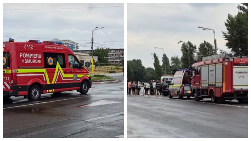 O femeie a fost transportată la spital în urma accidentului din Mamaia 