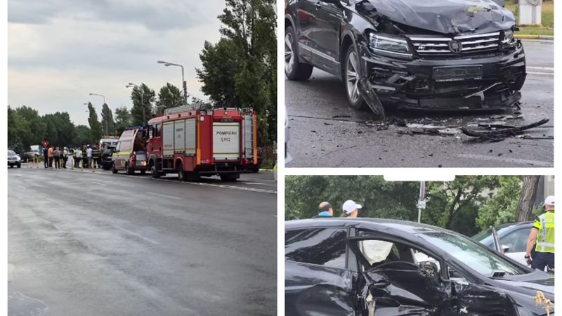 ACCIDENT GRAV la intrarea &icirc;n stațiunea Mamaia! Două autoturisme au fost implicate, iar o femeie de 70 de ani a fost transportată la spital