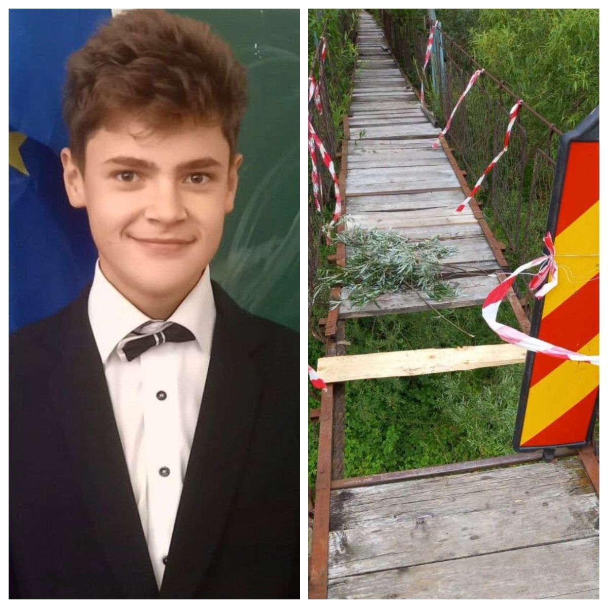 Un adolescent de 17 ani a murit după ce a căzut de pe o punte ruptă