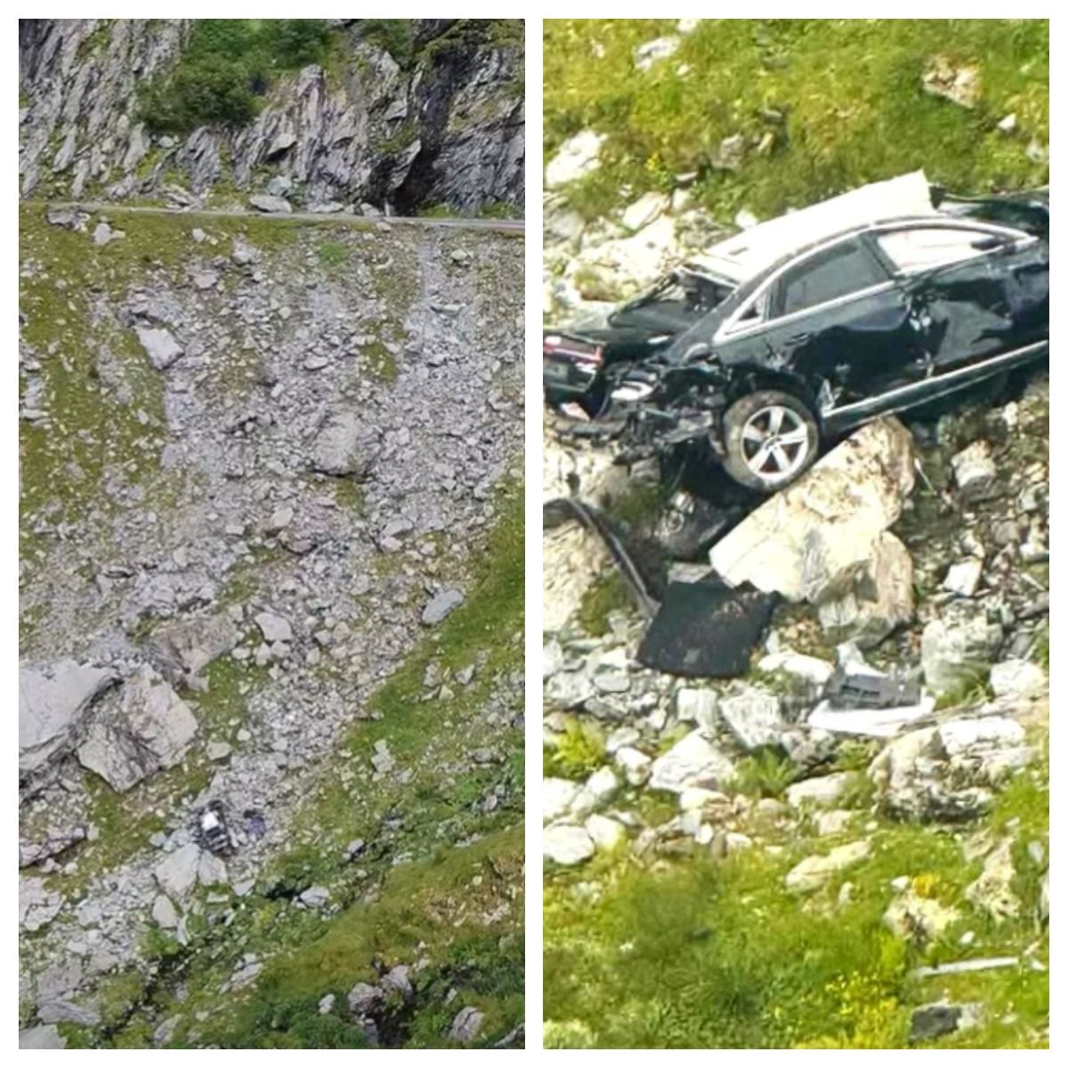 Mașină ajunsă &icirc;n prăpastie pe Transfăgărășan