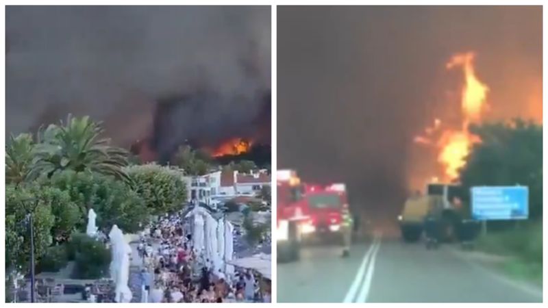 Incendiile fac ravagii în Grecia