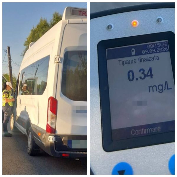 INCIDENT ȘOCANT &icirc;n Brăila! Şoferul unui microbuz şcolar care transporta şapte copii la grădiniţă, prins conduc&acirc;nd sub influenţa alcoolului. Bărbatul a rămas fără permis auto