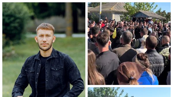 IMAGINILE DURERII de la &icirc;nmorm&acirc;ntarea arbitrului Gheorghe Moldovan. Sute de oameni s-au str&acirc;ns la Telenești să &icirc;și ia rămas-bun de la acesta: &bdquo;Astăzi pornești pe ultimul tău drum...&rdquo;