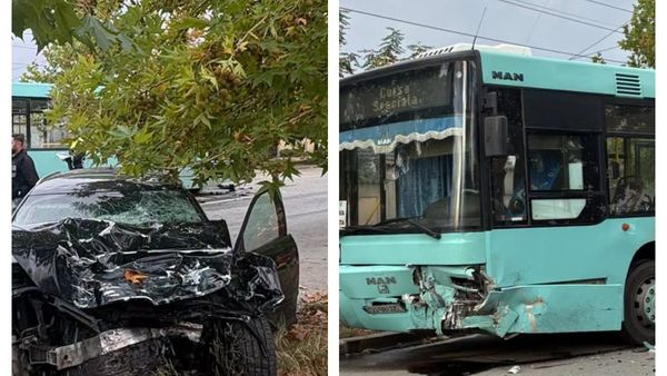 VIDEO Cine se afla &icirc;n autoturismul implicat &Icirc;N ACCIDENTUL MORTAL din Craiova?! Șoferul mașinii NU A SUPRAVIEȚUIT după coliziunea cu un autobuz, iar alte șase persoane au fost transportate la spital: "A fost activat Planul Roşu de Intervenţie &icirc;ncep&acirc;nd..."