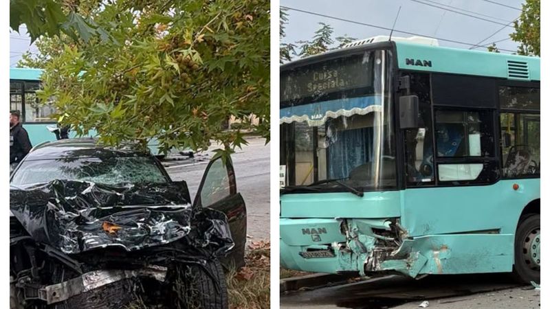 VIDEO Cine se afla &icirc;n autoturismul implicat &Icirc;N ACCIDENTUL MORTAL din Craiova?! Șoferul mașinii NU A SUPRAVIEȚUIT după coliziunea cu un autobuz, iar alte șase persoane au fost transportate la spital: "A fost activat Planul Roşu de Intervenţie &icirc;ncep&acirc;nd..."