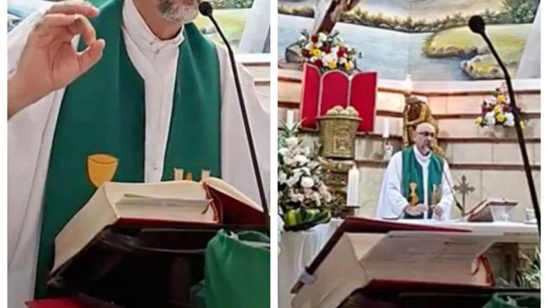 ULTIMELE CUVINTE rostite de preotul decedat &icirc;n timpul slujbei. Acesta ținea predica &icirc;n momentul &icirc;n care o cruce grea s-a desprins de pe perete și a căzut peste el: &bdquo;&Icirc;ntr-o zi, toți vom muri, iar timpul...&rdquo;