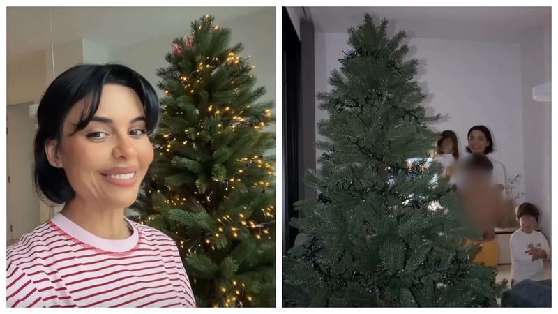 Andreea Popescu a împodobit bradul din octombrie 