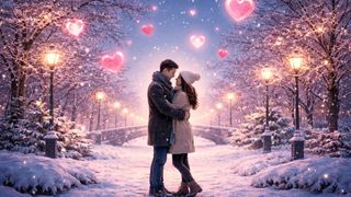 Se aprind sc&acirc;ntei sub fulgi de zăpadă. Patru zodii, vizate de iubire