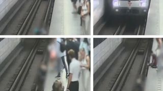 ALERTĂ! Incident ȘOCANT la metrou. Un copil de 7 ani a căzut pe șine. Era cu ochii &icirc;n telefon. Un bărbat a sărit imediat după el să-l scoată