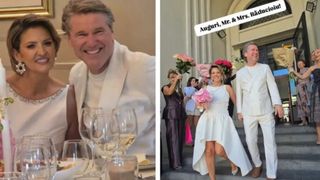 Nuntă surpriză &icirc;n fotbal. Florin Răducioiu s-a căsătorit a doua oară. El și Andreea se despărțiseră anul trecut. Ținutele impecabile purtate &icirc;n ziua cea mare / GALERIE FOTO