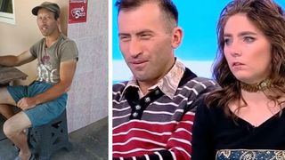 Cum a ajuns să arate Viorel Stegaru. Muncește ca salahor, se ocupă de copii și pare foarte bine. El a fost filmat la barul din sat, unde consuma un suc / VIDEO