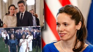 Prima Doamnă Mirabela Grădinaru a &icirc;ntors privirile la recepţia de la Ambasada SUA. Ce rochie a purtat