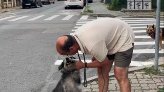 Barbat filmat în timp ce amenința că își omoară câinele