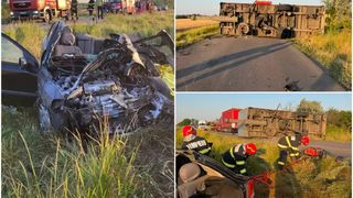 Accident în Brăila! Doi soți au murit după ce remorca unui tir s-a desprins