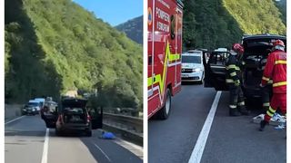 VIDEO Primele imagini cu MAȘINA ZDROBITĂ DE BOLOVAN în tragedia de pe Valea Oltului în care un bărbat ȘI-A PIERDUT VIAȚA: "Vai de capul meu! Doamne ferește pe toată lumea! Trebuie să..."
