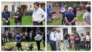 FOTO Călătoria continuă prin țară pentru Nicușor Dan și familia lui. Unde a mai fost &icirc;n vizită președintele Rom&acirc;niei, după ce a fost surprins la mănăstire: &bdquo;Un vechi prieten şi susținător.&rdquo;