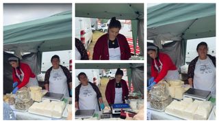 Mama Geta, alături de Iancu, Denisa și Ileana la t&acirc;rg. Cu c&acirc;t v&acirc;nd aceștia un kilogram de br&acirc;nză proaspătă: &ldquo;Produse tradiționale adevărate.&rdquo;