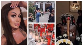 FOTO Imagini sfâșietoare de la înmormântarea Valentinei, tânăra ucisă și aruncată într-o valiză pe râul Olt